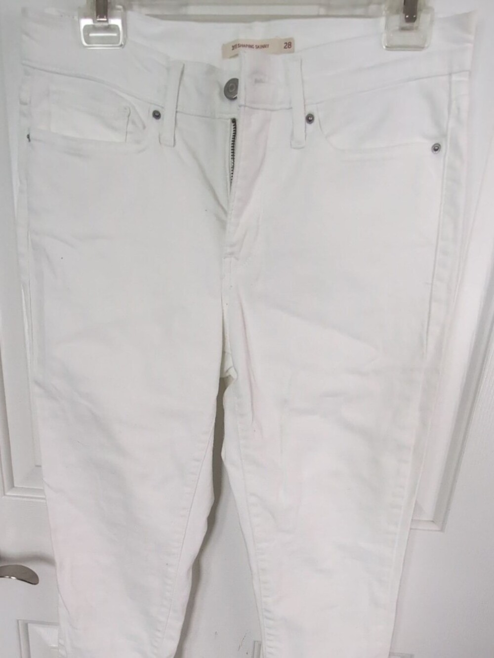 Levi's White Slim Jeans, Sz 28